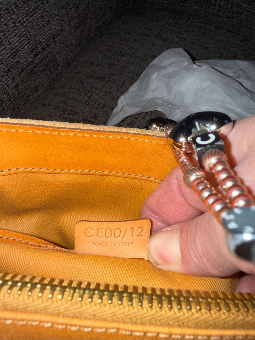 Authentic Celine Camel Suede Leather Macadam Monogram Vintage Celine Tote!Rare. - Picture 5 of 13